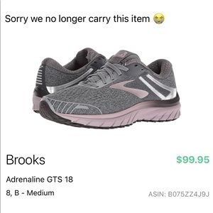 Brooks Adrenaline GTS 18 Size 8 EUC